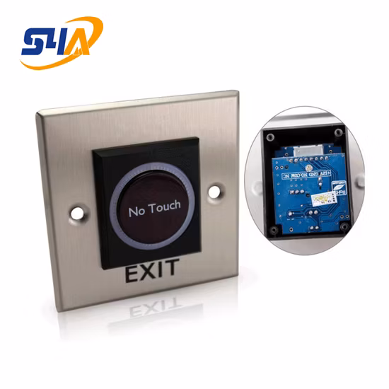 Exit Button Infrared Sensor No Touch Push Switch for Door Access Control System Door Square IR Exit Button