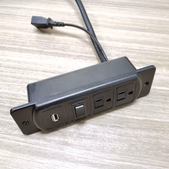Us Standard Pop up Power Socket Us Dual Power Outlets with Singe USB & Switch and Affordable Fireproof Wall Strips