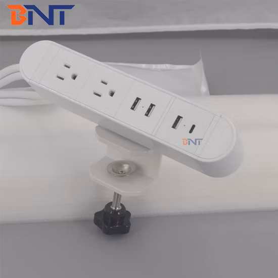 Screw Fixed Socket, Easy to Disassemble Socket 2 Us Power 2 USB Charging Removable Desktop Mount Multi